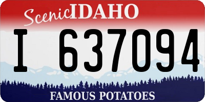 ID license plate I637094