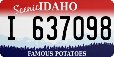 ID license plate I637098