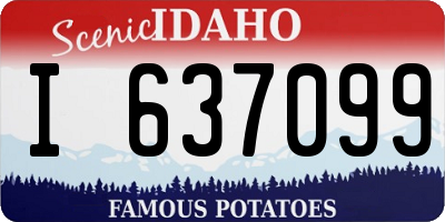 ID license plate I637099