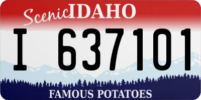 ID license plate I637101