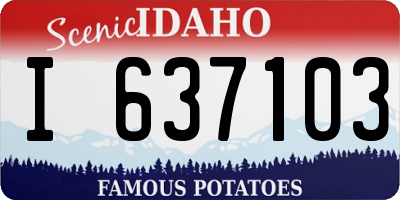 ID license plate I637103