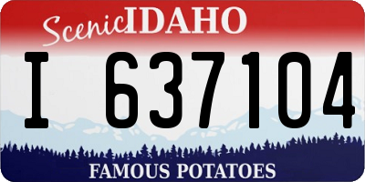 ID license plate I637104