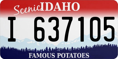ID license plate I637105