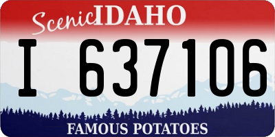 ID license plate I637106