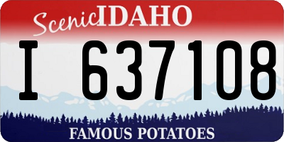 ID license plate I637108