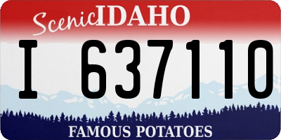 ID license plate I637110