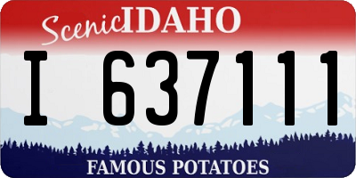 ID license plate I637111