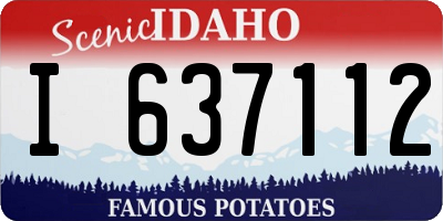 ID license plate I637112
