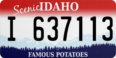 ID license plate I637113