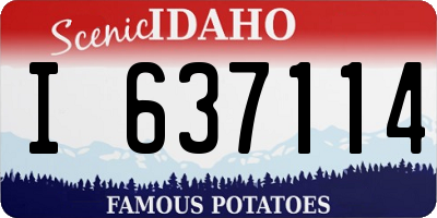 ID license plate I637114