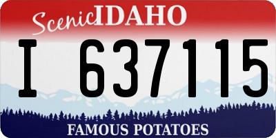 ID license plate I637115