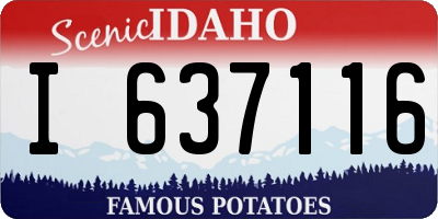 ID license plate I637116