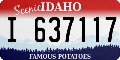 ID license plate I637117