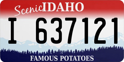 ID license plate I637121