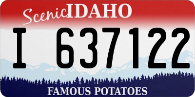 ID license plate I637122
