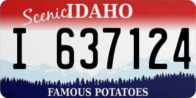 ID license plate I637124