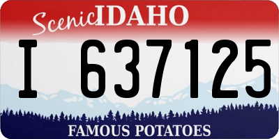 ID license plate I637125