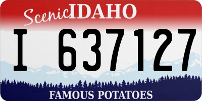 ID license plate I637127