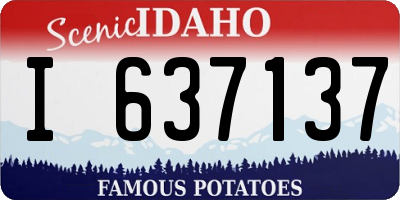 ID license plate I637137