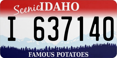 ID license plate I637140