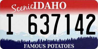 ID license plate I637142