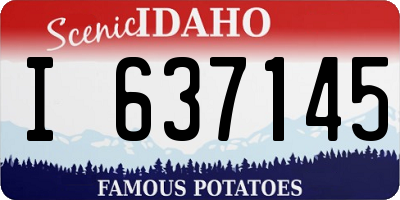 ID license plate I637145