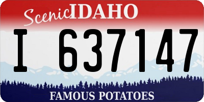 ID license plate I637147