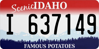 ID license plate I637149
