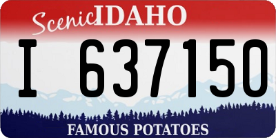 ID license plate I637150