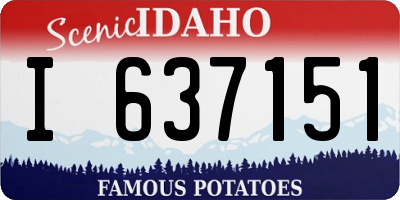 ID license plate I637151