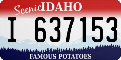 ID license plate I637153