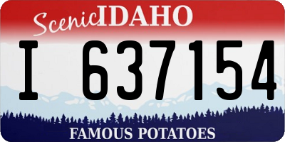 ID license plate I637154