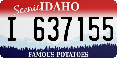 ID license plate I637155