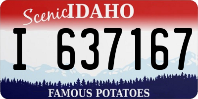 ID license plate I637167