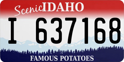 ID license plate I637168
