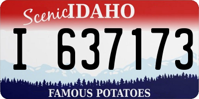 ID license plate I637173