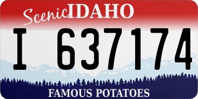 ID license plate I637174
