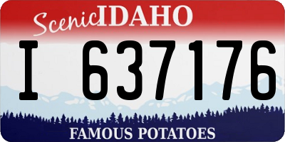 ID license plate I637176