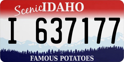 ID license plate I637177