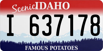 ID license plate I637178
