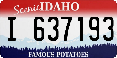 ID license plate I637193