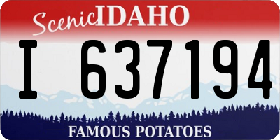 ID license plate I637194