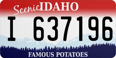 ID license plate I637196