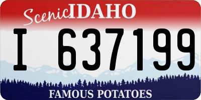 ID license plate I637199