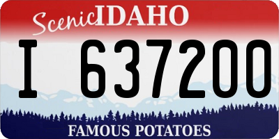 ID license plate I637200