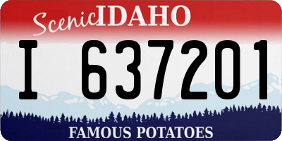 ID license plate I637201