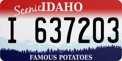 ID license plate I637203