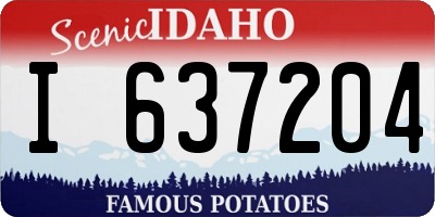 ID license plate I637204