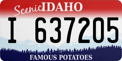 ID license plate I637205