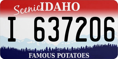 ID license plate I637206